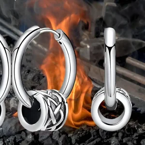 Pendientes de Aro Vikingos en Acero Inoxidable con Nudo Celta